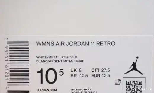 Jordan AR0715-100 Metallic SilverVast 11 AR0715-100 White Grey Air WMNS 0617